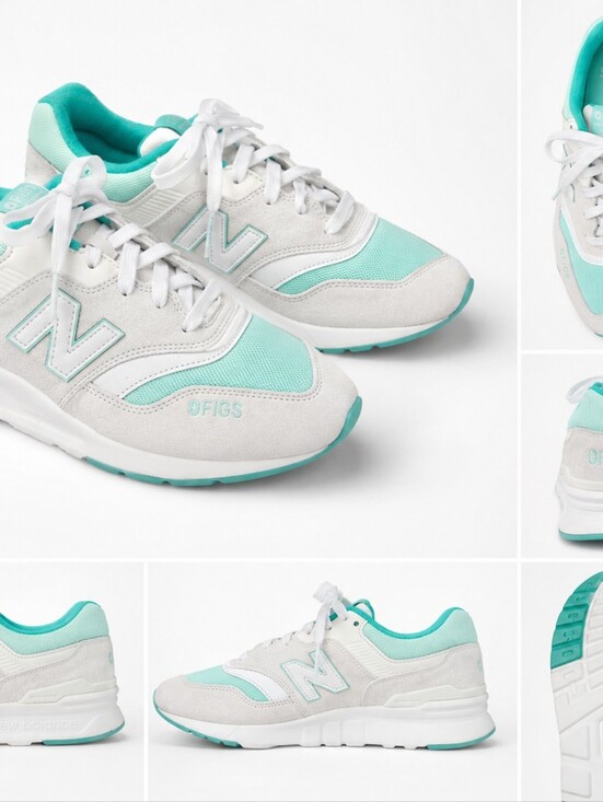 New Balance Shoes - New Balance Mint Green and White Women's Athletic Sneakers